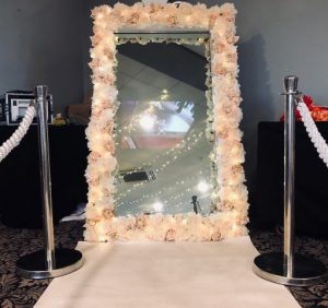 Floral Fairy Lights Mirror Photo Booth